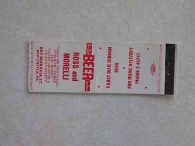 L314 Vintage Matchbook Cover PA Pennsylvania Ross & Morelli New Castle