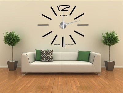 Design 1 Wanduhr 100 - 130 cm 3 D XXL Uhr  Selbst gestaltbare Do-it-yourself