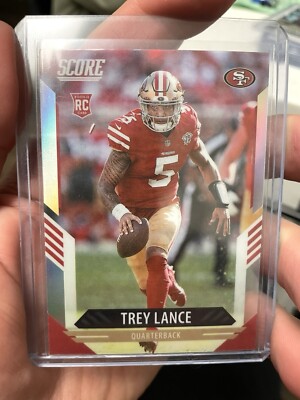 Trey Lance 2021 Panini Chronicles Score Silver Prizm Rookie Card #404 RC