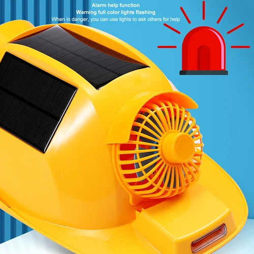 Casco de seguridad con ventilador solar casco aplicaciones anchas tamaño ajustable con luz Reino Unido - Imagen 7 de 10