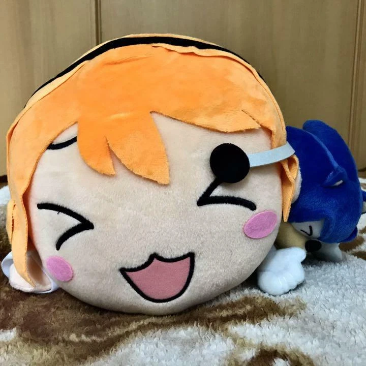 Love Live Sunshine Rin Hoshizora Sonic Hyper Jumbo Nesoberi Big Plush Doll  Japan