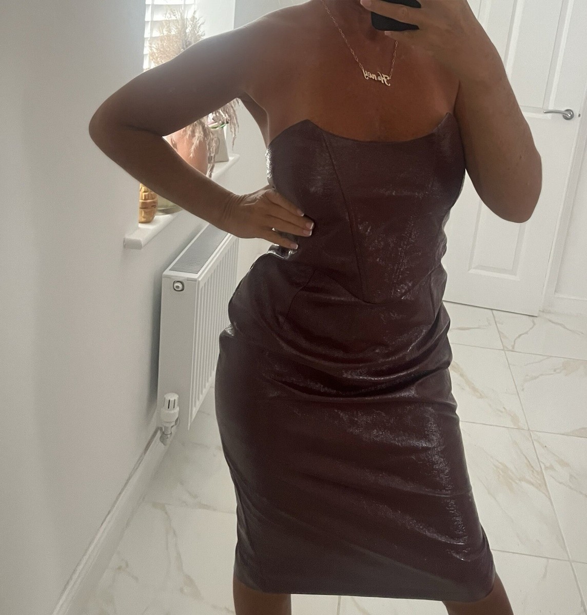 Leather Midi Dress River Island Black Leather Dress Faux Leather