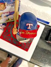 Tom Grieve AUTOGRAPHED Mr. Ranger Bobblehead Rangers 50th JSA COA AL37734 Nice