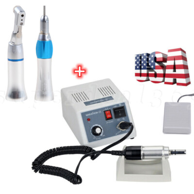 Dental Lab Marathon Electric Micromotor+35K RPM Motor+Contra Angle Handpiece ty