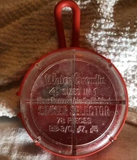 Vintage WATER GREMLIN 4 Section SINKER SELECTOR ORIGINAL RED CASE