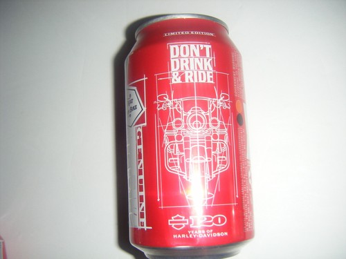 2 Budweiser HARLEY DAVIDSON Don' Drink & Ride Empty Beer Can Limited Edition - Picture 3 of 5
