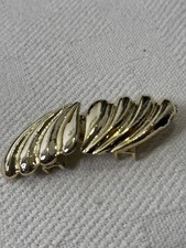 Vintage Women's Belt Buckle Two Piece Clasp Style Gold Tone Metal 80 Retro