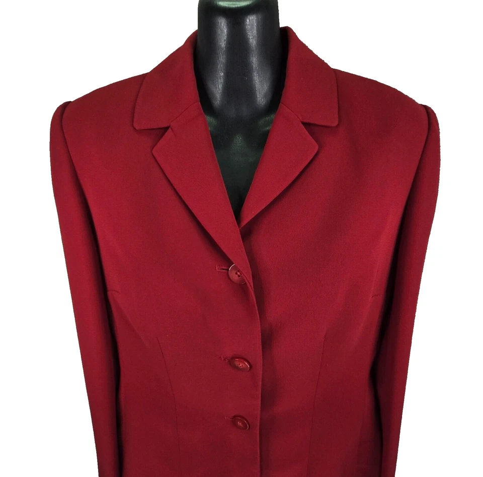 De colección Y2K Informal Esquina 2 piezas Falda Traje Eléctrico Mujer Talla 4 Rojo Oficina Carrera EE. UU. Foto 2 de 4