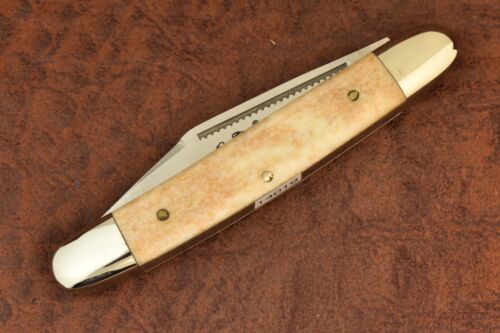 AMERICAN BLADE CHATT. TN. SMOOTH BONE LONG PULL STOCKMAN KNIFE NICE AB-30 (14019 - Picture 1 of 4