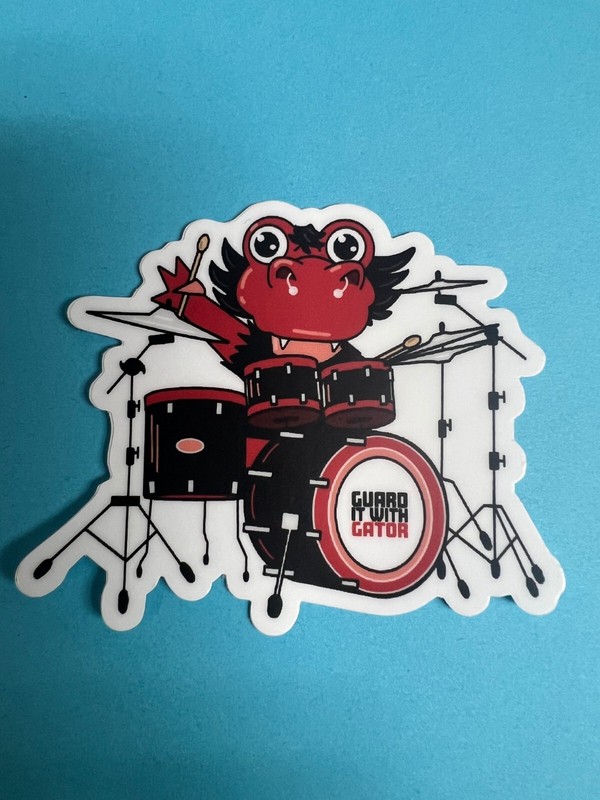 GATOR CASE DRUMMER DECAL CASE RACK BUMPER STICKER DRUMSET  NICE NEW VERY RARE