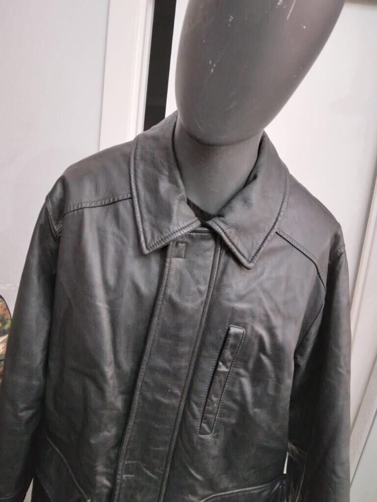 Real Leather Jacket Used Men Size 56 Black XYC707L | eBay Real Leather Jacket Used Men Size 56 Black XYC707L | eBay