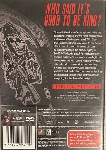 Sons Of Anarchy : Complete Season 1 2 3 4 5 & 6 (DVD, 2011, 25-Disc Set) Biker - Picture 14 of 15