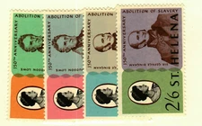 St Helena #205-8 MNH 150th Anniversary of abolishment of slavery