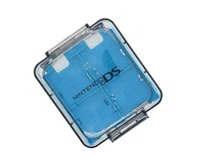 Nintendo DS Tinted / Blue Hard Plastic 16 Game Cartridge Compact Game Case -B-