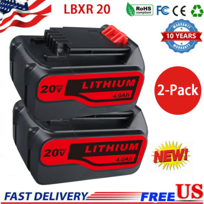 2X 20V Max 4Ah Lithium Ion For BLACK & DECKER Battery LB20 LB2X4020 LBXR20 LBX20