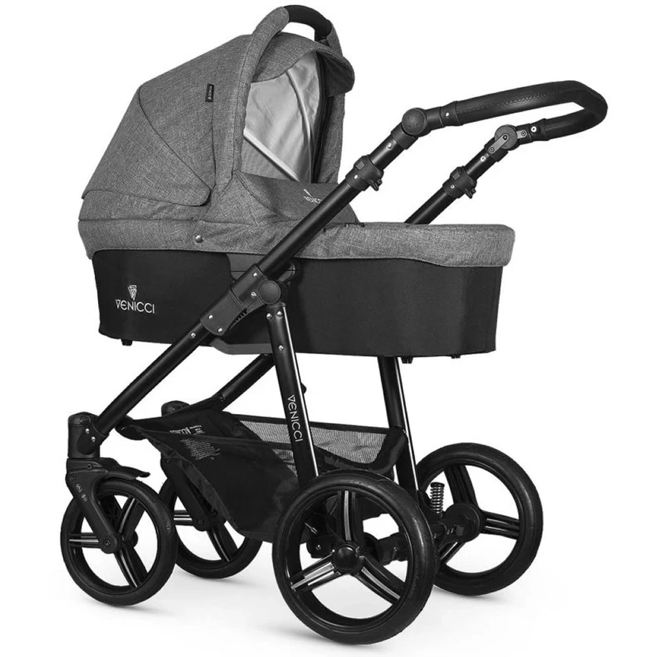 Venicci Soft Stroller with Bassinet in Denim Grey - Image 2 of 4