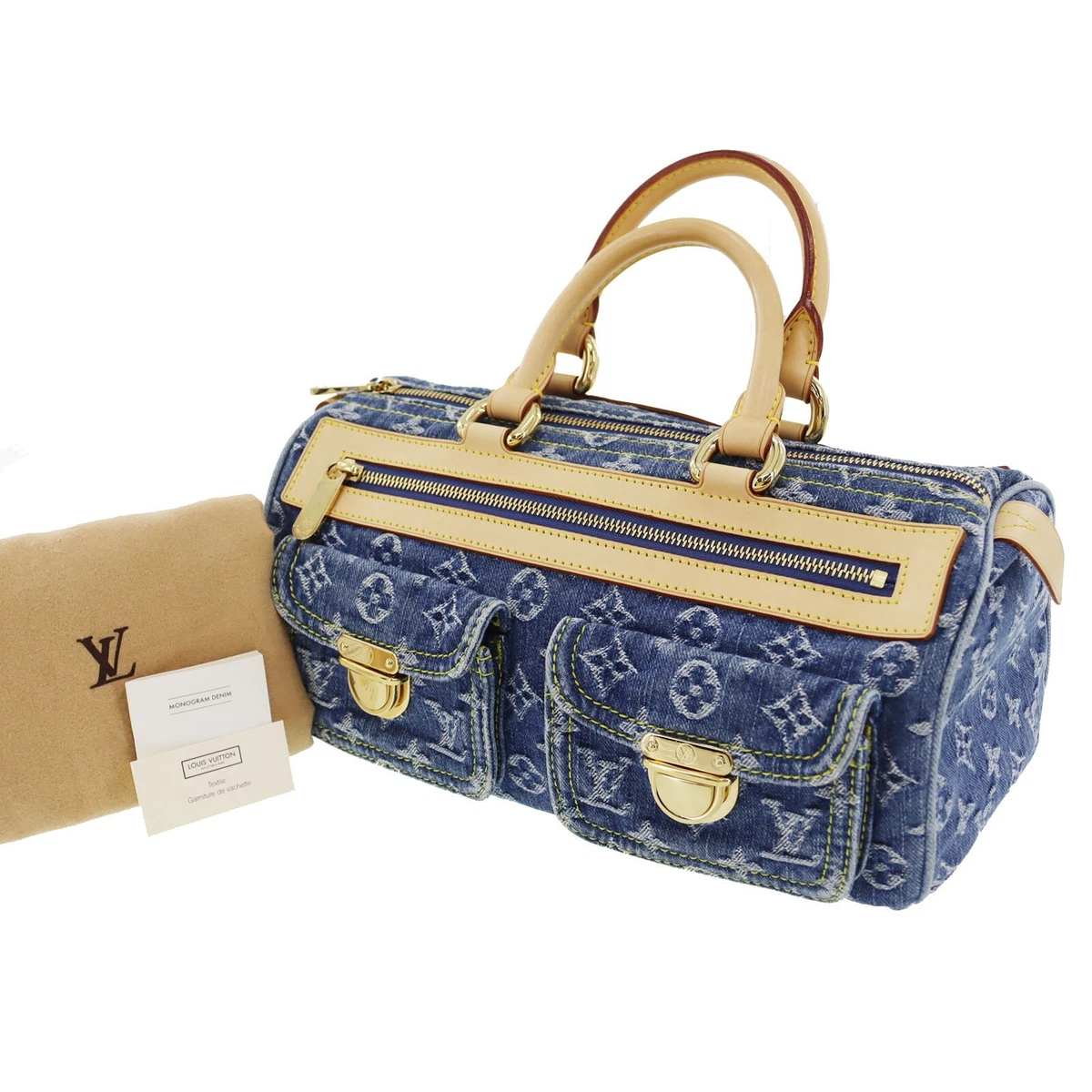 LOUIS VUITTON LV Neo Speedy Monogram Denim Handbag M95019 #BS222 S