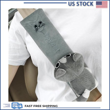 2 PCS Cute Car Seat Belt Pads, Soft Comfortable Cartoon Seat Belt Strap Cover Cu
