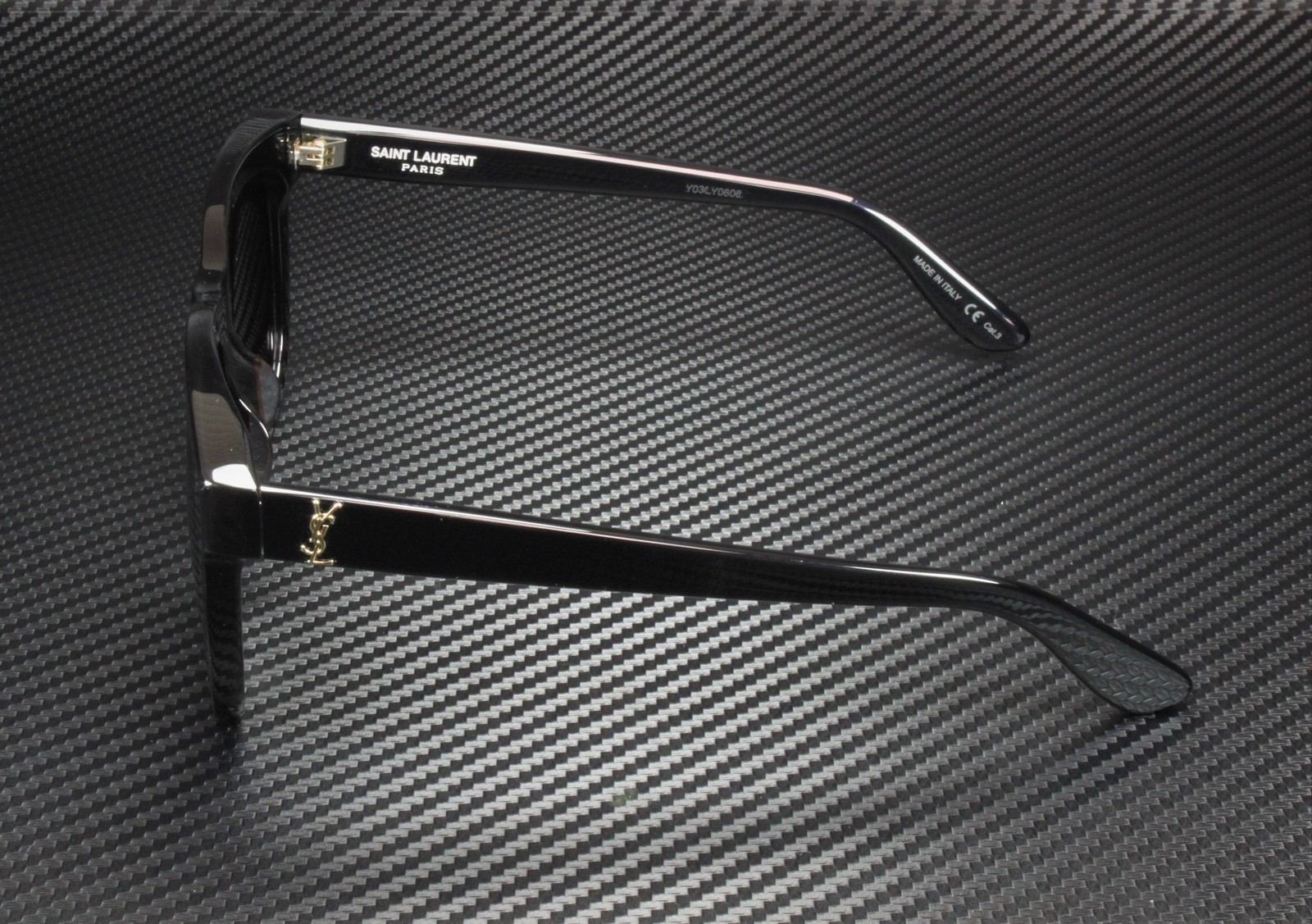 Occhiali da sole unisex SAINT LAURENT YSL M24 K 005 rettangolari quadrati neri 55 mm