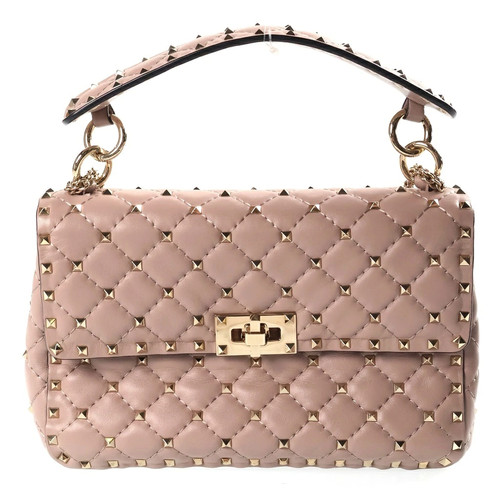 Valentino Garavani Rockstud 2Way Handbag Shoulder Bag Rose Pink Leather