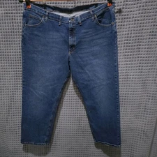Bootcut Relaxed Fit Jeans Mens 48x30 Med Wash High Rise Stretch Comfort Western