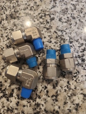 HAM-LET Compression Fitting Elbow: 1/2 in OD x 3/8 in Pipe Fitting Size, Compres