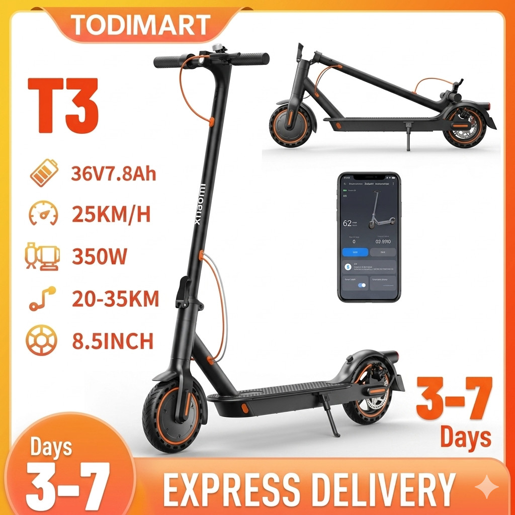 Trottinette électrique TODIMART T3 avec pneus amortissants 8,5 pouces