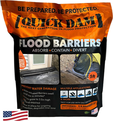 Water Activated Flood Barrier 5 Feet 2-Pack