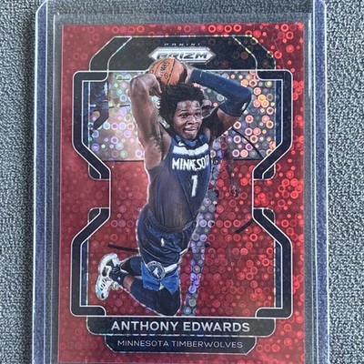 Panini 2021-22 Prizm Anthony Edwards Timberwolves Red Fast Break #37 /100