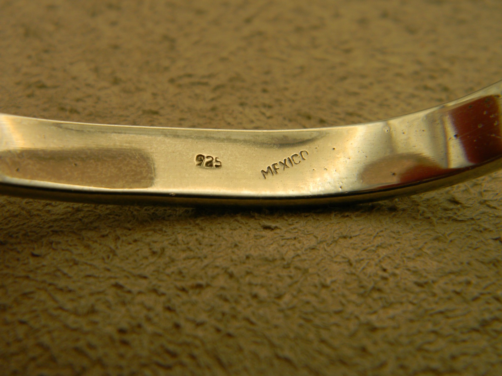 Sterling Silver Abalone Hinged Bangle Bracelet Me… - image 8