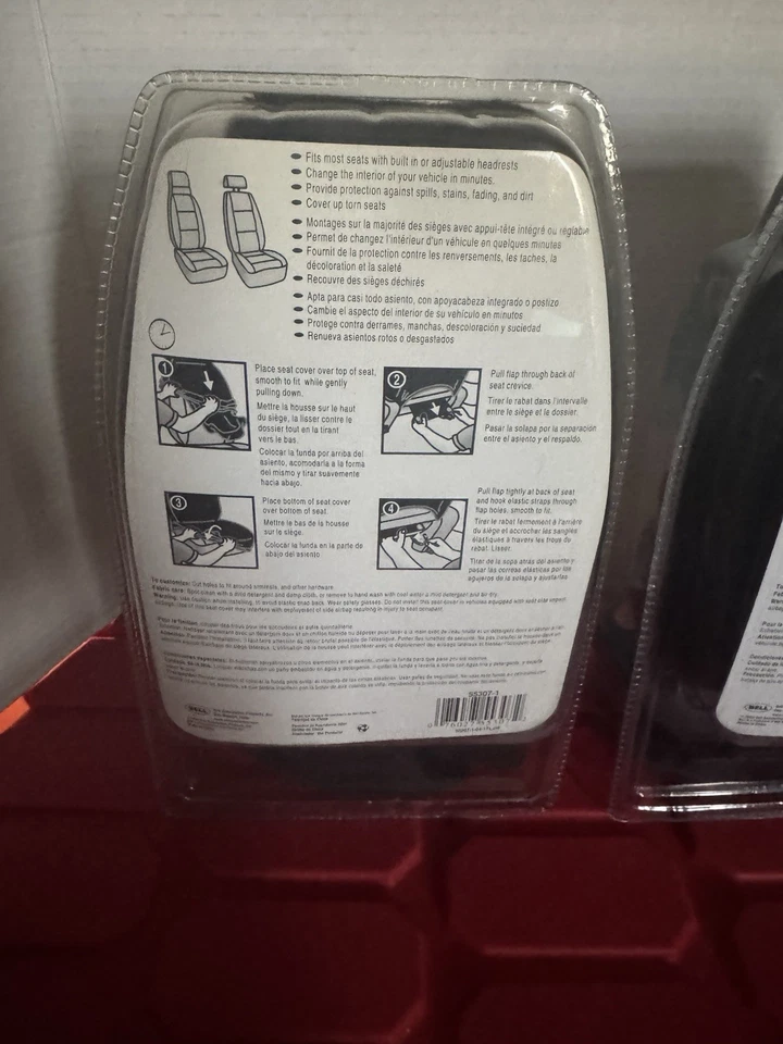 Juego de funda de asiento de coche con revestimiento de asiento de campana Ladybug y flores nuevo en paquete Foto 3 de 4