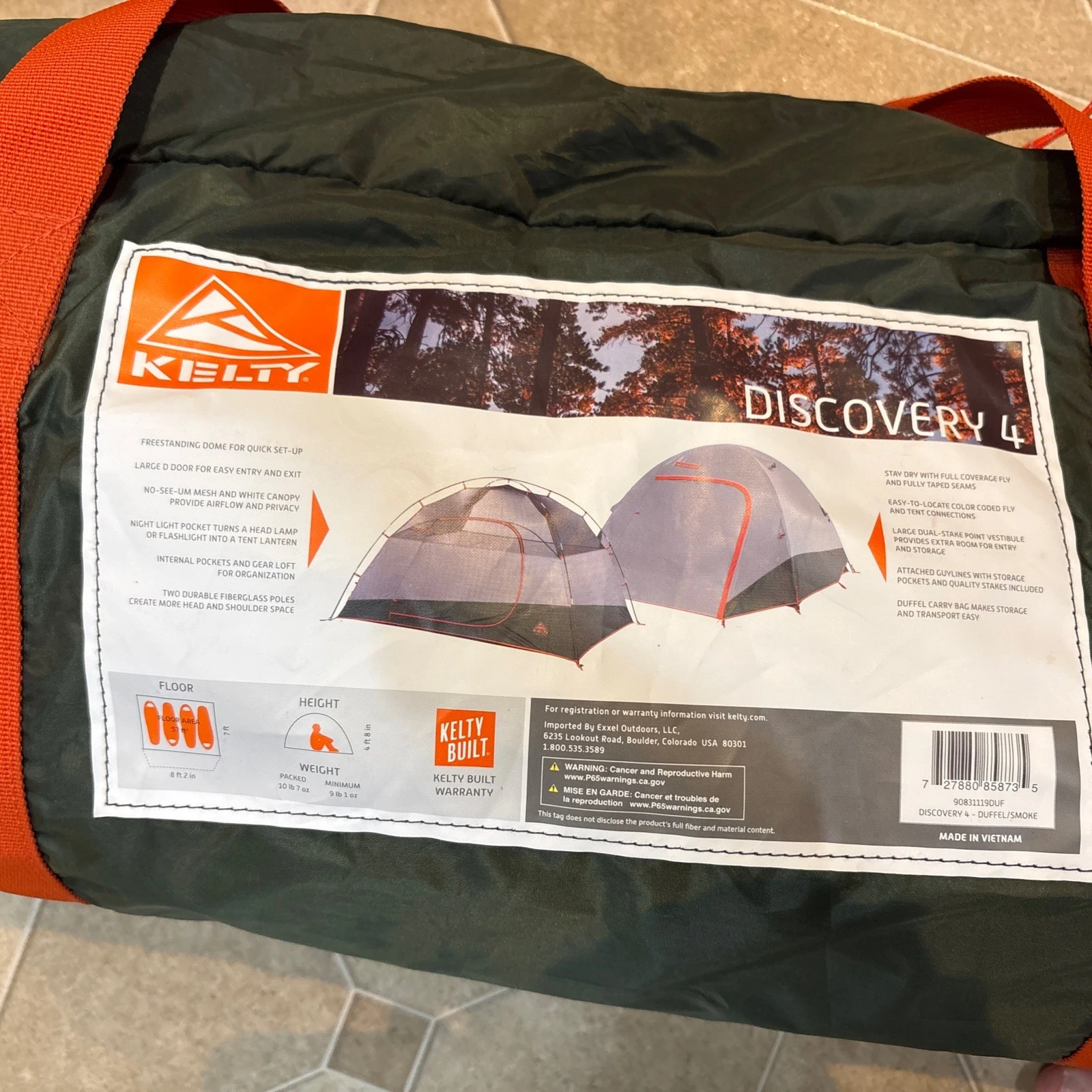 Kelty Discovery 4 Tent Backpacking/Camping 4 Person Tent Ponderosa Pine New!
