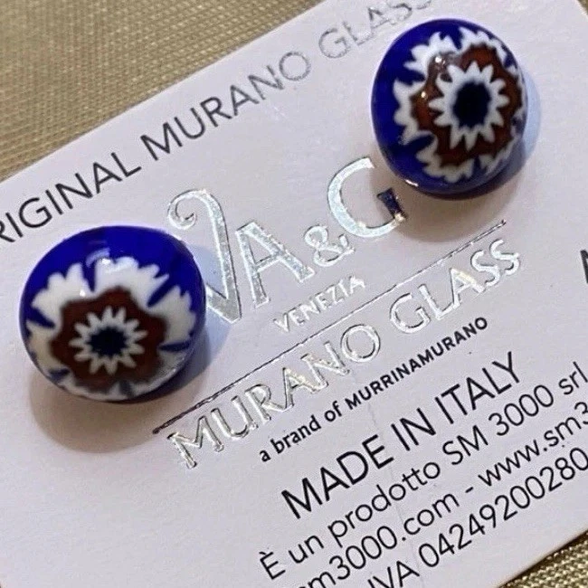NEW Original Murano Glass Stud Earrings - Image 2 of 4