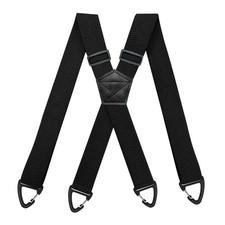 Heavy Duty Elastic Suspenders for Men Trouser Pants Braces Strap Work Belt UK