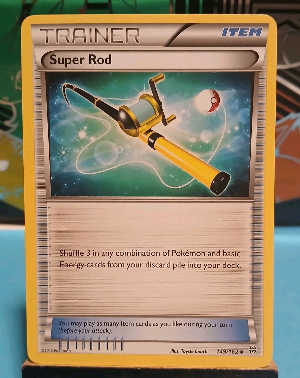 Super Rod 149/162 Breakthrough Regular Non Holo NM/M Condition 2015 Pokemon