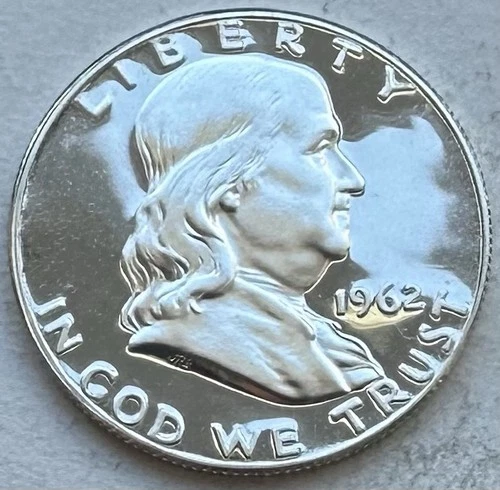 1962 Proof Franklin Half Dollar 90% Silver-INV#8897