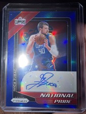 2020 Panini Chronicles National Pride Signatures Blue Prizm /25 Ivica Zubac Auto