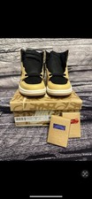 Jordan Air Jordan 1 High GS 4.5Y Gold/Black Leather High Top 555088-202