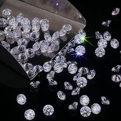 VVS 28 Pcs D Color Loose White Moissanite 2.40mm Round Diamond Cut Wholesale Lot