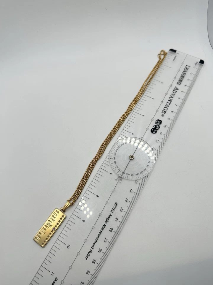 ¿Colgante de cristal cumpleaños junio tono dorado? Collar Piedra 18 pulgadas Zodiaco Calendario Leer Foto 3 de 4