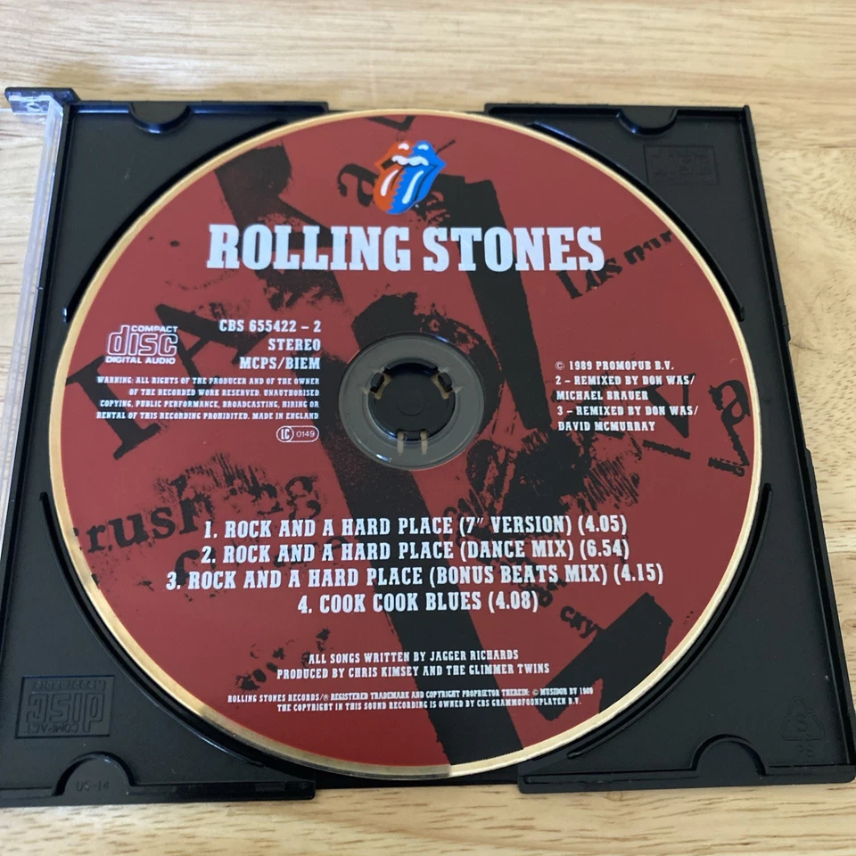 Rolling Stones Rock And A Hard Place (CD) Maxi-Single Import CBS 655422-2 MINT - Image 2 of 3