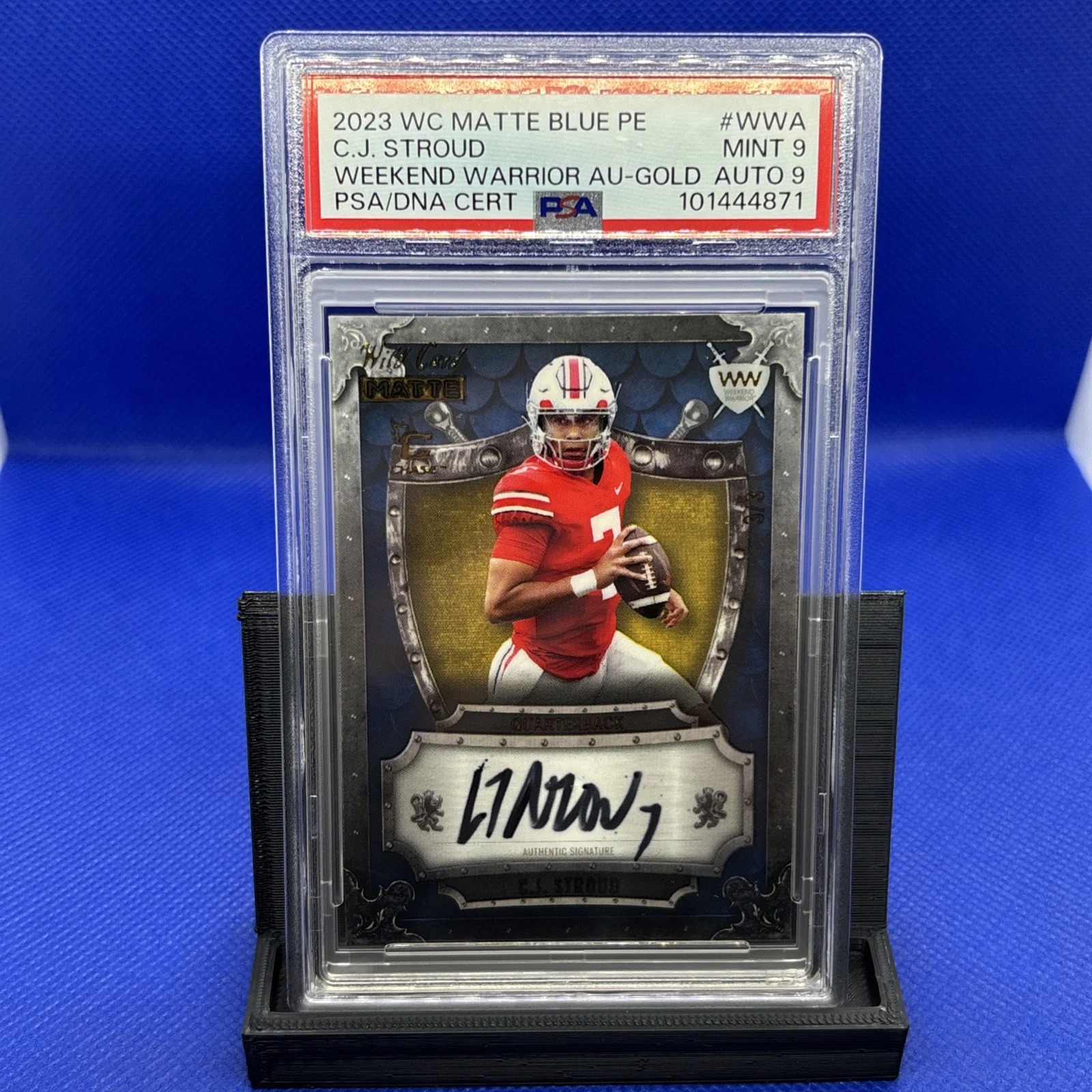 CJ Stroud Wild Card Matte Blue Premium Edition Weekend Warrior Autographs #WWA Blue