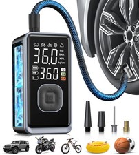 Tire Inflator Portable Air Compressor, 150PSI Cordless Mini Air Pump with Dig...