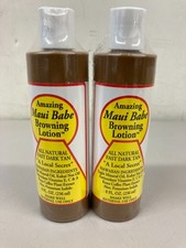 Lot of 2 Amazing Maui Babe Browning Lotion Fast Dark Tan 8 oz. Tanning - NEW
