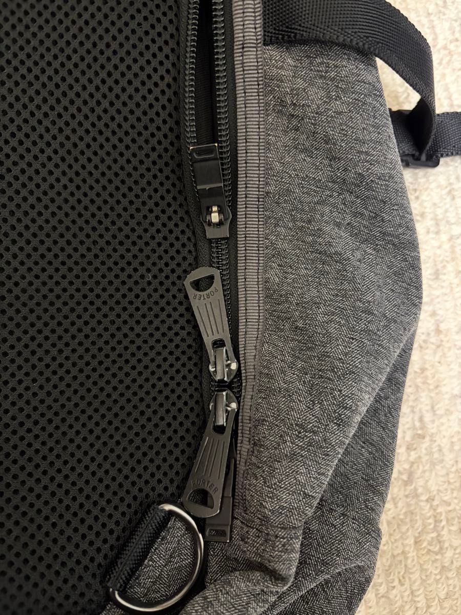 PORTER FUNCTION Sling Bag Black 10 Nylontote USED - image 8