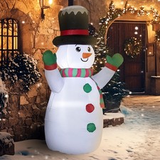 Outsunny 6' Christmas Inflatable Snowman with LED Lights for Indoor Outdoor Used