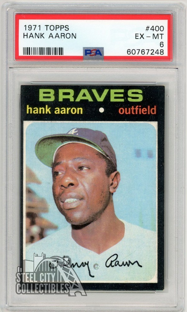 Hank Aaron 1971 Topps Card #400 PSA 6 EX-MT