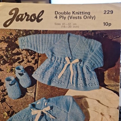 Jarol 229 4ply dk Strickmuster 16-20'' Matinee Jacke Westen Booties Original