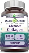 Amazing Formulas Advanced Collagen Supplement | Collagen Type I, II & III with V