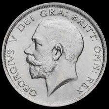 1918 George V Silver Half Crown, A/UNC